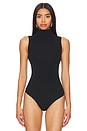 view 2 of 5 Ballet Seamless Mockneck Thong Bodysuit in Black