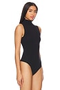 view 3 of 5 Ballet Seamless Mockneck Thong Bodysuit in Black