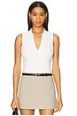 view 1 of 5 Sleeveless V-neck Bodysuit in White