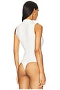 view 4 of 5 Sleeveless V-neck Bodysuit in White