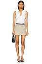 view 5 of 5 Sleeveless V-neck Bodysuit in White