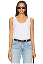 view 1 of 5 Essential Cotton Tank Bodysuit in White