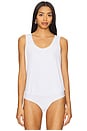 view 2 of 5 Essential Cotton Tank Bodysuit in White