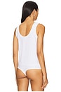 view 4 of 5 Essential Cotton Tank Bodysuit in White