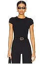 view 1 of 5 Butter Luxe Cap Sleeve Bodysuit in Black