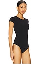view 3 of 5 Butter Luxe Cap Sleeve Bodysuit in Black