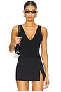 view 1 of 5 Butter Luxe Deep V Bodysuit in Black