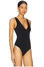 view 3 of 5 Butter Luxe Deep V Bodysuit in Black