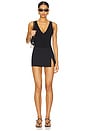 view 5 of 5 Butter Luxe Deep V Bodysuit in Black