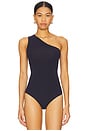 view 2 of 5 Ballet One-shoulder Bodysuit in Navy