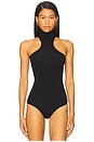 view 2 of 5 Ballet Racer Turtleneck Bodysuit in Black