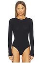 view 2 of 5 Ballet Crewneck Bodysuit With Thumbholes in Black