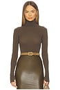 view 1 of 5 Ballet Crewneck Bodysuit With Thumbholes in Cadet