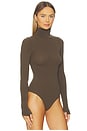 view 3 of 5 Ballet Crewneck Bodysuit With Thumbholes in Cadet