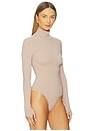 view 3 of 5 Ballet Turtleneck Bodysuit With Thumbholes in Cameo