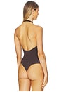 view 4 of 5 x REVOLVE Ballet Deep Plunge Halter Bodysuit in Espresso