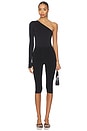 view 6 of 6 Prima Ballet One Shoulder Bodysuit in Black