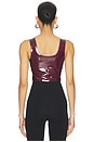 view 3 of 4 Faux Patent Leather Crop Top in Burgundy