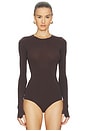 view 2 of 5 Ballet Crewneck Bodysuit in Espresso