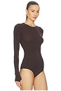 view 3 of 5 Ballet Crewneck Bodysuit in Espresso