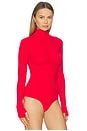 view 3 of 5 Ballet Body Turtleneck Bodysuit in Scarlet
