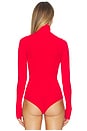 view 4 of 5 Ballet Body Turtleneck Bodysuit in Scarlet