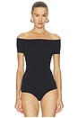 view 2 of 5 Ballet Cap Sleeve Bodysuit in Black