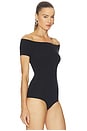 view 3 of 5 Ballet Cap Sleeve Bodysuit in Black