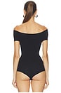 view 4 of 5 Ballet Cap Sleeve Bodysuit in Black
