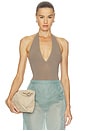 view 1 of 5 x REVOLVE Ballet Deep Plunge Halter Bodysuit in Truffle