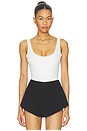 view 1 of 5 Neoprene Tank Bodysuit in White