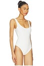 view 3 of 5 Neoprene Tank Bodysuit in White