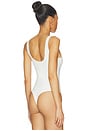 view 4 of 5 Neoprene Tank Bodysuit in White