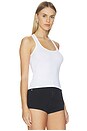 view 2 of 4 Better Than Basic Rib Racerback Top in White