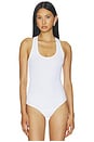 view 2 of 5 Better Than Basic Rib Racerback Tank in White