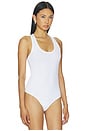 view 3 of 5 Better Than Basic Rib Racerback Tank in White