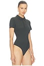 view 4 of 5 Neoprene Polo Bodysuit in Hazel