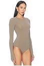 view 4 of 5 Ballet Crewneck Bodysuit in Truffle