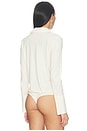 view 5 of 5 Classic Blousey Button Down Bodysuit in Ivory