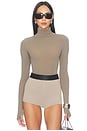 view 1 of 5 Ballet Turtleneck Bodysuit in Truffle