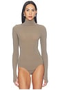 view 2 of 5 Ballet Turtleneck Bodysuit in Truffle