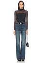 view 6 of 5 Chic Mesh Mockneck Covered Bodysuit in Black
