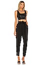 view 4 of 4 Faux Leather Crop Top in Black