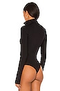 view 4 of 5 Neoprene Long Sleeve Bodysuit in Black