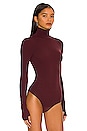 view 3 of 5 Ballet Turtleneck Bodysuit With Thumb Holes in Raisin