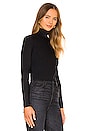 view 2 of 4 Butter Long Sleeve Cropped Turtleneck in Black