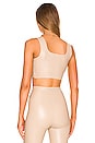 view 3 of 4 Faux Leather Crop Top in Sand