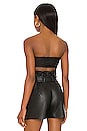 view 3 of 4 Faux Leather Bandeau Bralette in Black