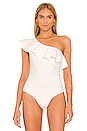 view 2 of 5 BODY ONE SHOULDER RUFFLE in White