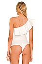 view 4 of 5 BODY ONE SHOULDER RUFFLE in White